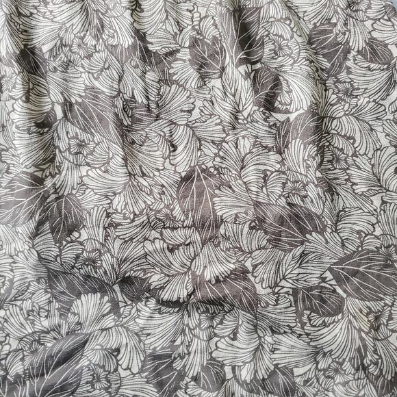 Whimsy Fairy Silk Wrap Dress Womens 8 Brown Leaf Sheer V Neck Maxi Short Sleeve - Picture 9 of 10